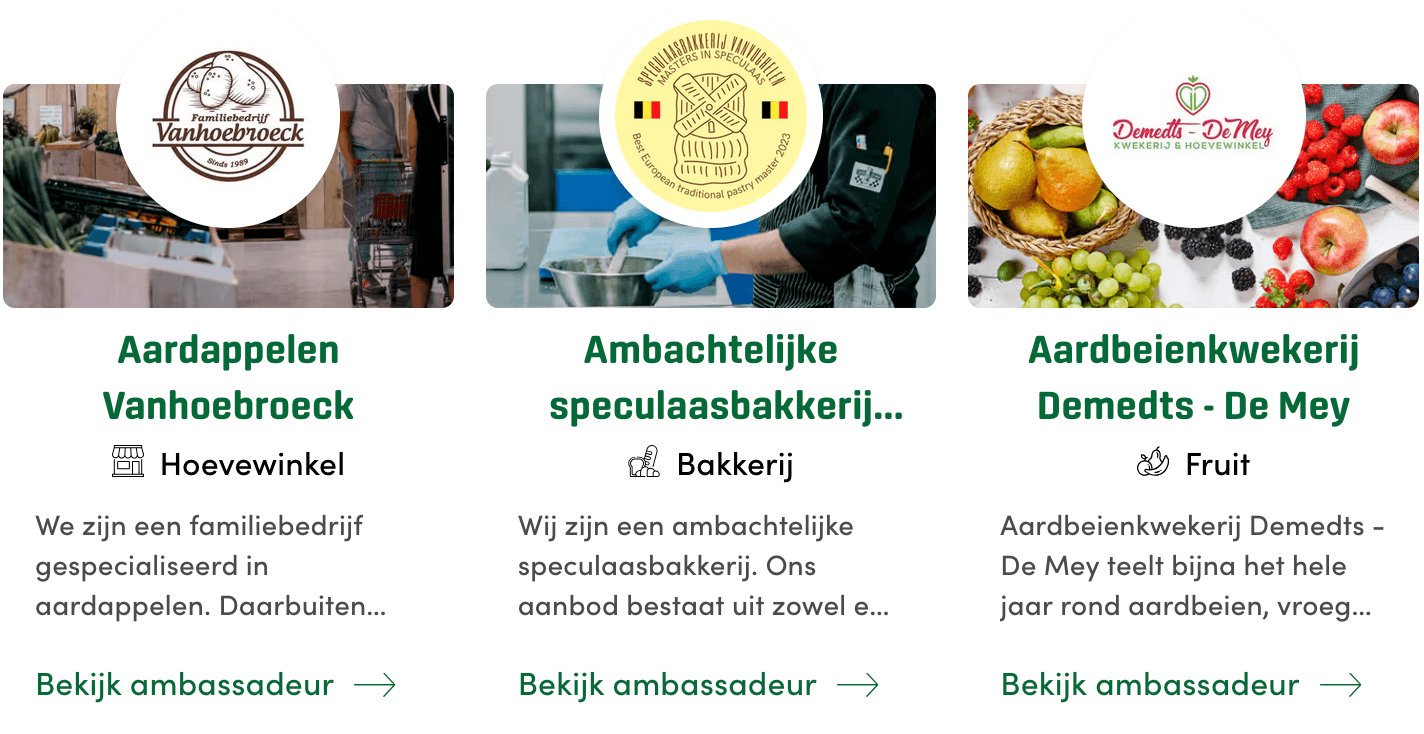 Profielen op Lekker van bij ons Connect